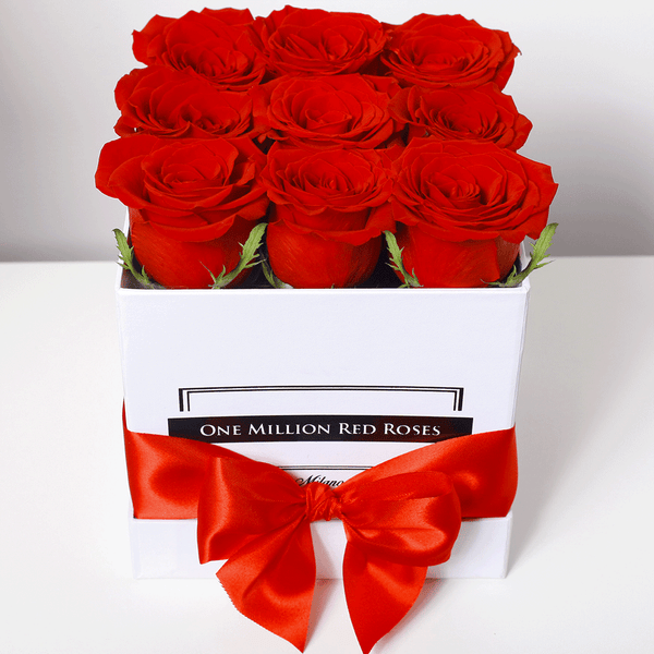 Classic Collection - Cube - Rose Rosse - Scatola Bianca