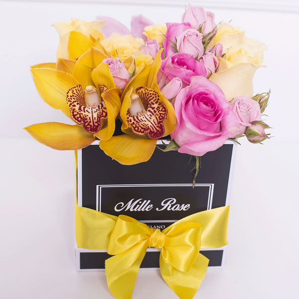 Classic Collection - Cube - Rose Mix e Orchidee - Scatola Nera