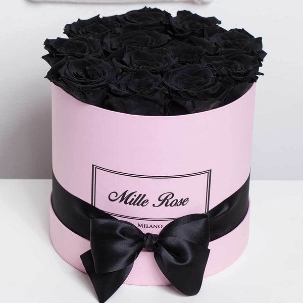 Mille Rose Collection - Senza Tempo - Small Box - Rose Nere - Scatola Rosa