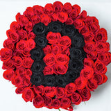 Collezione Personalizzata - Grande - Rose Rosse e Nere - Scatola Nera